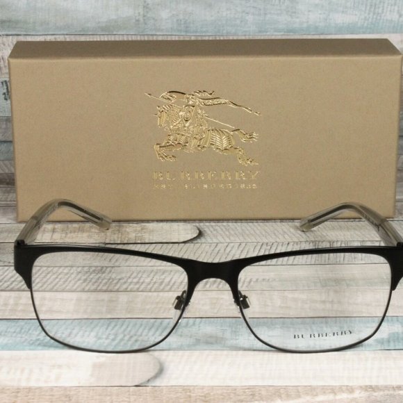 Burberry Matte Black 55m Mens Eyeglasses - Picture 3 of 3